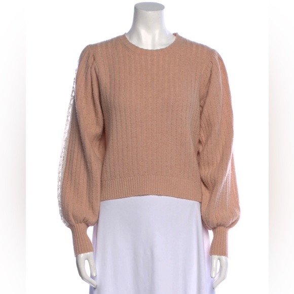 See By Chloé Cameo Rose and Lace Sweater Women’s Size Medium - Picture 2 of 4